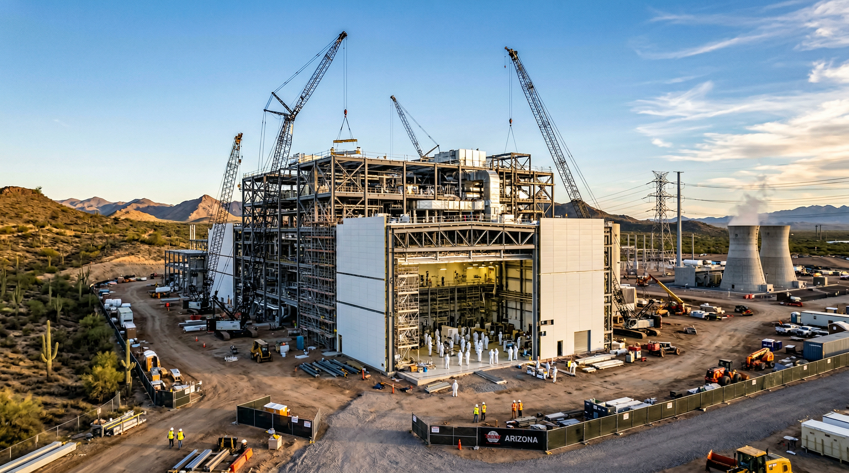 Semiconductor fabrication facility under construction in the American Southwest